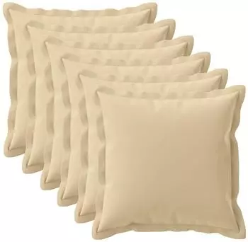 vidaXL Kissenbezug 6 stk. HOUTEN Beige 70 x 70 cm Polyester