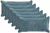 vidaXL Kissenbezug 6 stk. HOUTEN Blau 40 x 70 cm Chenille-Stoff