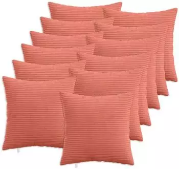 vidaXL Kissenbezug 12 pcs HEERLEN Rot-Orange 45 x 45 cm Cord