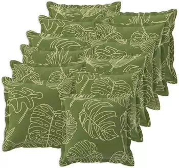 vidaXL Kissenbezug 12 stk. HOUTEN Blattdesign 40 x 40 cm Polyester