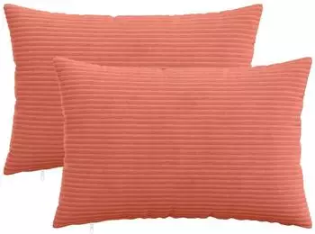 vidaXL Kissenbezug 2 pcs HEERLEN Rot-Orange 50 x 75 cm Cord