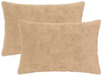 vidaXL Kissenbezug 2 stk. HEERLEN Creme 40 x 60 cm Faux Kaninchenfell