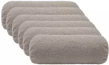 vidaXL Kissenbezug 6 pcs HEERLEN Hellgrau &Oslash; 15 x 40 cm Boucl&eacute;