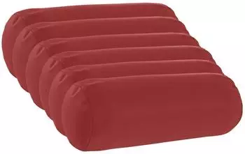 vidaXL Kissenbezug 6 pcs HEERLEN Weinrot &Oslash; 15 x 40 cm Polyester