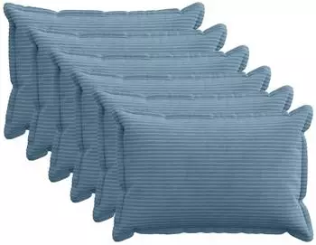 vidaXL Kissenbezug 6 stk. HOUTEN Blau 50 x 80 cm Cord