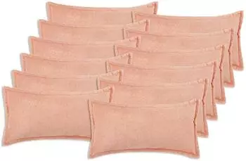 vidaXL Kissenbezug 12 pcs HOUTEN Rosa 40 x 80 cm Bouclé