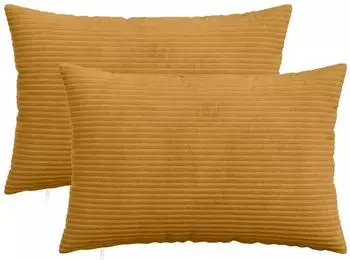 vidaXL Kissenbezug 2 pcs HEERLEN Gelb 50 x 75 cm Cord