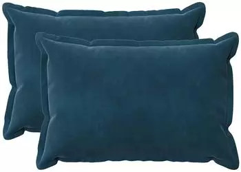 vidaXL Kissenbezug 2 pcs HOUTEN Blau 40 x 60 cm Samt