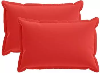 vidaXL Kissenbezug 2 stk. HOUTEN Rot 50 x 80 cm Polyester