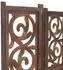 MCW Paravent T568 Ornamente Klappbar Paulownia Holz 170x240cm Braun