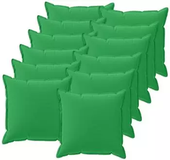 vidaXL Kissenbezug 12 stk. HOUTEN Gr&uuml;n 50 x 50 cm Polyester