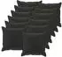 vidaXL Kissenbezug 12 stk. HOUTEN Schwarz 45 x 45 cm Polyester