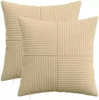 vidaXL Kissenbezug 2 pcs ALMELO Grau-Gr&uuml;n 50 x 50 cm Cord