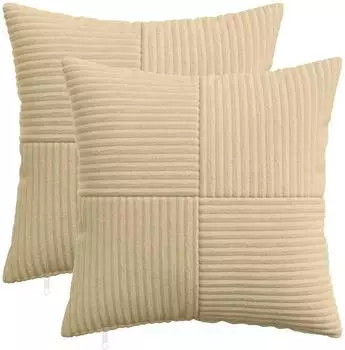 vidaXL Kissenbezug 2 pcs ALMELO Grau-Gr&uuml;n 50 x 50 cm Cord