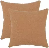 vidaXL Kissenbezug 2 pcs HEERLEN Beige 35 x 35 cm Boucl&eacute;
