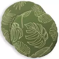 vidaXL Kissenbezug 2 pcs HEERLEN Blattdesign &Oslash; 30 cm Polyester