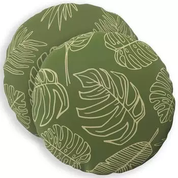vidaXL Kissenbezug 2 pcs HEERLEN Blattdesign &Oslash; 30 cm Polyester