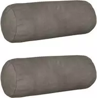 vidaXL Kissenbezug 2 pcs HEERLEN Hellgrau &Oslash; 15 x 40 cm Samt