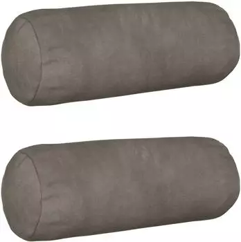 vidaXL Kissenbezug 2 pcs HEERLEN Hellgrau &Oslash; 15 x 40 cm Samt
