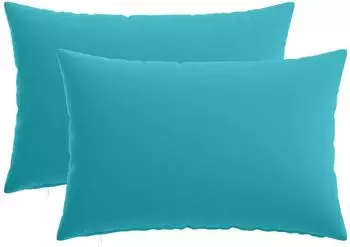 vidaXL Kissenbezug 2 pcs HEERLEN T&uuml;rkis 50 x 80 cm Polyester