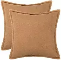 vidaXL Kissenbezug 2 pcs HOUTEN Beige 60 x 60 cm Boucl&eacute;