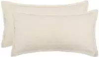 vidaXL Kissenbezug 2 pcs HOUTEN Creme 40 x 70 cm Boucl&eacute;