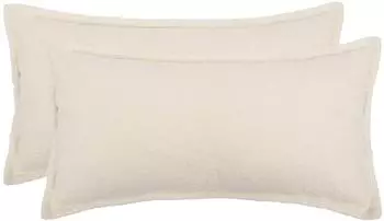 vidaXL Kissenbezug 2 pcs HOUTEN Creme 40 x 70 cm Boucl&eacute;