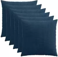 vidaXL Kissenbezug 6 pcs ALMELO Marineblau 80 x 80 cm Cord