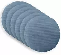 vidaXL Kissenbezug 6 pcs HEERLEN Blau &Oslash; 60 cm Cord