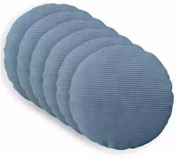 vidaXL Kissenbezug 6 pcs HEERLEN Blau &Oslash; 60 cm Cord