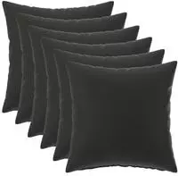 vidaXL Kissenbezug 6 pcs HEERLEN Schwarz 35 x 35 cm Polyester