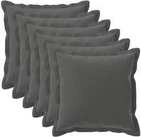 vidaXL Kissenbezug 6 stk. HOUTEN Anthrazit 80 x 80 cm Polyester