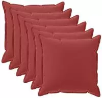 vidaXL Kissenbezug 6 stk. HOUTEN Weinrot 50 x 50 cm Polyester