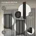 ML-Design Paravent 3-Teilig Kobe Schwarz Raumteiler 170x121 cm aus Paulownia-Holz