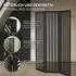 ML-Design Paravent 3-Teilig Kobe Schwarz Raumteiler 170x121 cm aus Paulownia-Holz