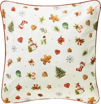 Erwin Müller Kissenhülle Noel 40x40 cm creme-bunt