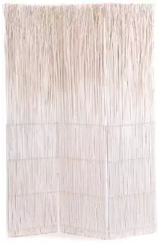 Xtradefactory Paravent Nature aus Weidenzweigen, wei&szlig;, 160x120cm