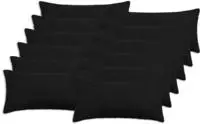vidaXL Kissenbezug 12 pcs HEERLEN Schwarz 40 x 80 cm Boucl&eacute;