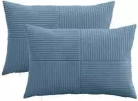 vidaXL Kissenbezug 2 pcs ALMELO Blau 50 x 70 cm Cord