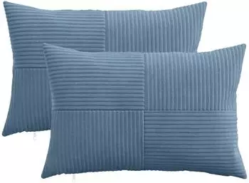 vidaXL Kissenbezug 2 pcs ALMELO Blau 50 x 70 cm Cord