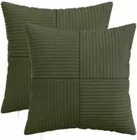 vidaXL Kissenbezug 2 pcs ALMELO Gr&uuml;n 50 x 50 cm Cord