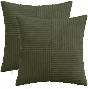 vidaXL Kissenbezug 2 pcs ALMELO Gr&uuml;n 50 x 50 cm Cord