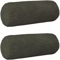 vidaXL Kissenbezug 2 pcs HEERLEN Anthrazit &Oslash; 15 x 40 cm Cord