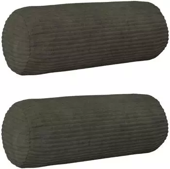 vidaXL Kissenbezug 2 pcs HEERLEN Anthrazit &Oslash; 15 x 40 cm Cord