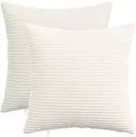 vidaXL Kissenbezug 2 pcs HEERLEN Creme 50 x 50 cm Cord