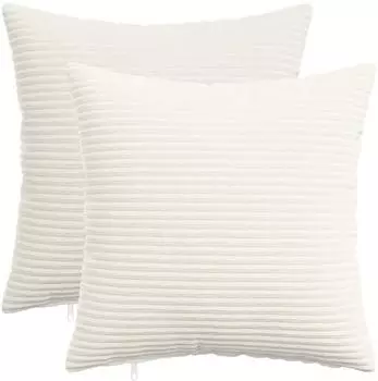 vidaXL Kissenbezug 2 pcs HEERLEN Creme 50 x 50 cm Cord