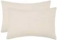 vidaXL Kissenbezug 2 pcs HEERLEN Creme 50 x 70 cm Boucl&eacute;