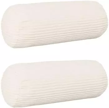vidaXL Kissenbezug 2 pcs HEERLEN Creme &Oslash; 15 x 40 cm Cord