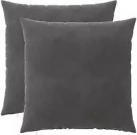 vidaXL Kissenbezug 2 pcs HEERLEN Dunkelgrau 65 x 65 cm Samt