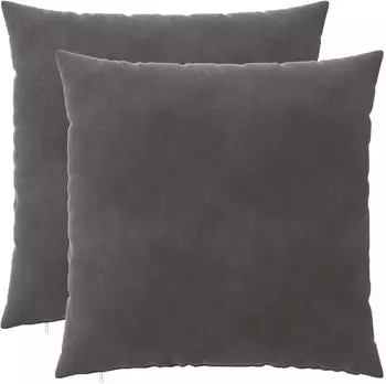 vidaXL Kissenbezug 2 pcs HEERLEN Dunkelgrau 65 x 65 cm Samt